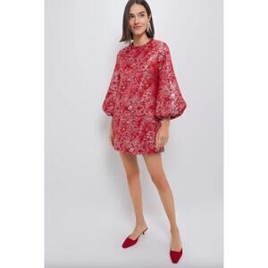 Tuckernuck + Hyacinth House Red & Pink Jacquard Janie Dress Sz M